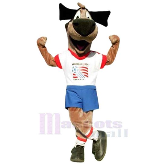 Happy Soccer Dog Mascot Costume Animal