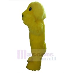 Cute Yellow Dog Mascot Costume Animal with Big Eyes