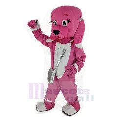 Pink Dog Mascot Costume Animal