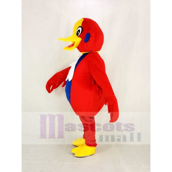 Tête jaune Oiseau Cygne Rouge Costume de mascotte Animal