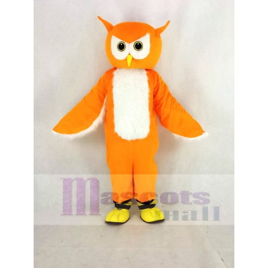 Orange Ollie Owl Mascot Costume Animal