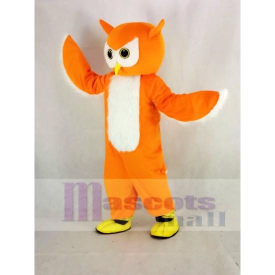 Orange Ollie Owl Mascot Costume Animal