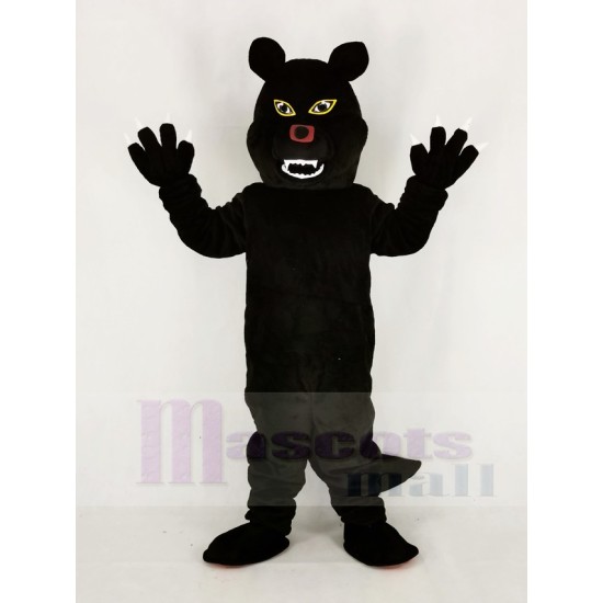 Fierce Black Wolf Mascot Costume Animal