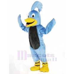 Oiseau Roadrunner bleu Costume de mascotte avec ventre gris
