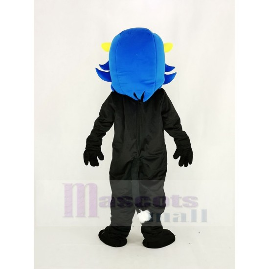 Fierce Blue Hair Lion Mascot Costume Animal