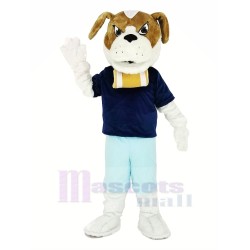 Saint Bernard Dog Mascot Costume in Dark Blue T-shirt