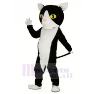 Cool Black and White Cat Mascot Costume Animal