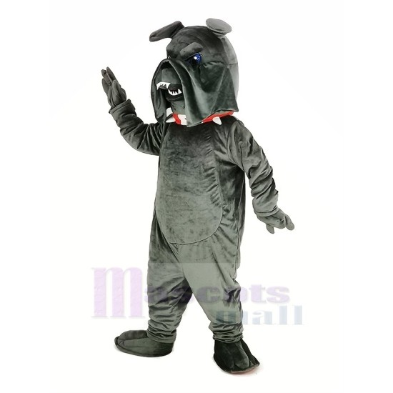 Dark Gray Bully Bulldog Mascot Costume Animal