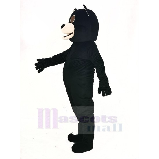 Smiling Black Bear Mascot Costume Animal