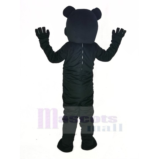 Smiling Black Bear Mascot Costume Animal