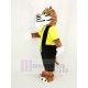 Power Tiger Mascot Costume with Black and Yellow Sweatshirt