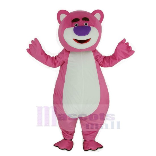 Toy Story Lotso Pink Bear Mascot Costume with Purple Nose