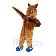 Brown Horse Race Mascot Costume Animal