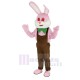 Easter Pink Robbie Rabbit Mascot Costume Animal