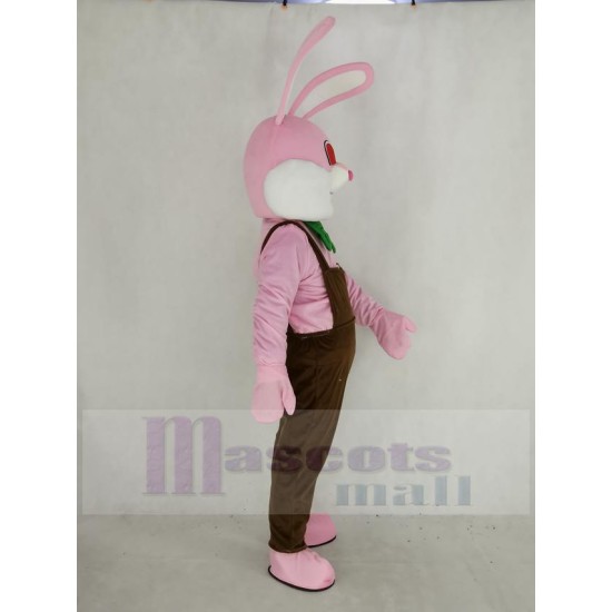 Easter Pink Robbie Rabbit Mascot Costume Animal