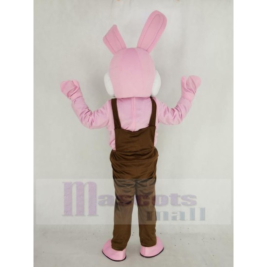 Easter Pink Robbie Rabbit Mascot Costume Animal