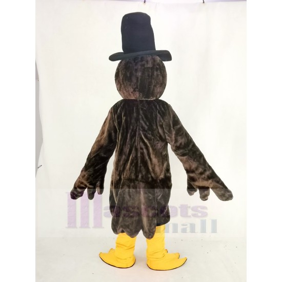 Thanksgiving Turkey Mascot Costume with Black Hat