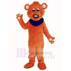 Oso de peluche naranja Traje de la mascota