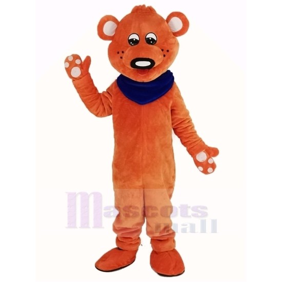 Orange Teddy Bear Mascot Costume