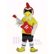 Le coq Costume de mascotte avec guitare Animal