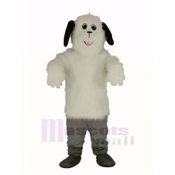 White Shaggy Maggy Dog Mascot Costume Animal