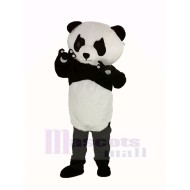 Panda Maskottchen Kostüm mit langen Wimpern Tier