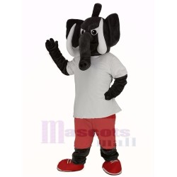 Éléphant gris de puissance Costume de mascotte Animal
