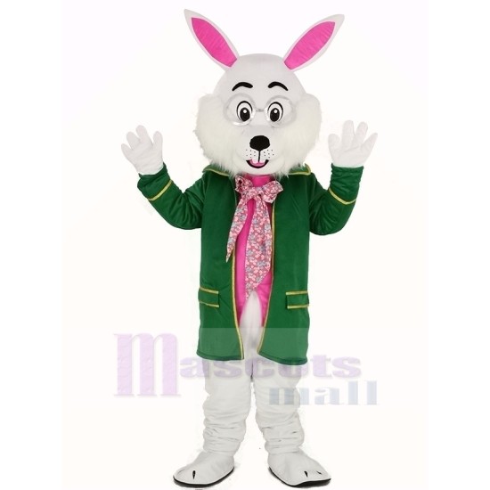 Wendell Easter Bunny Rabbit Mascot Costume in Green Coat