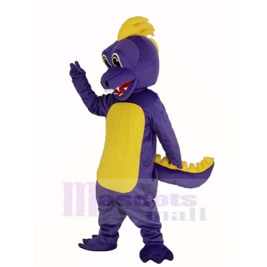 Purple Dunkan Dragon Mascot Costume Animal