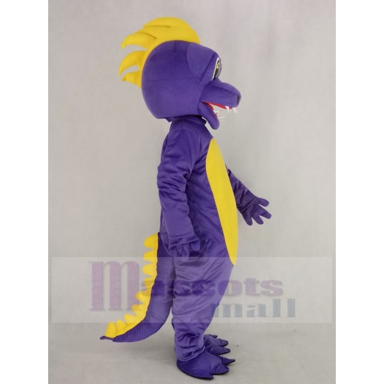 Purple Dunkan Dragon Mascot Costume Animal