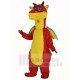 Red Dragon Mascot Costume with Blue Wings Animal