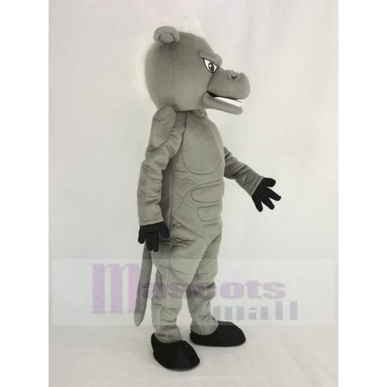 Power Gray Horse Mascot Costume with White Hair