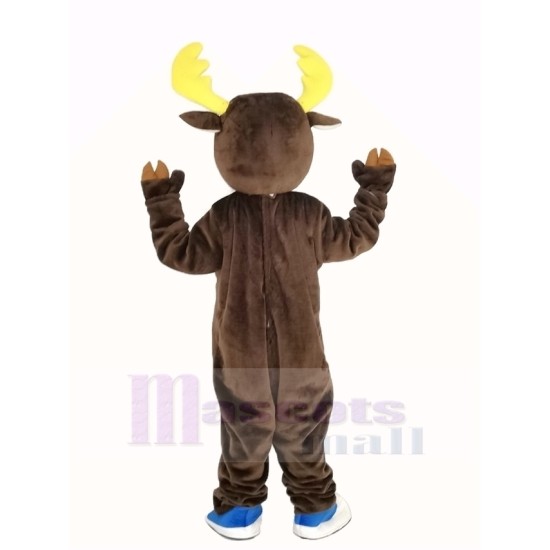 Strong Funny Brown Moose Mascot Costume Animal