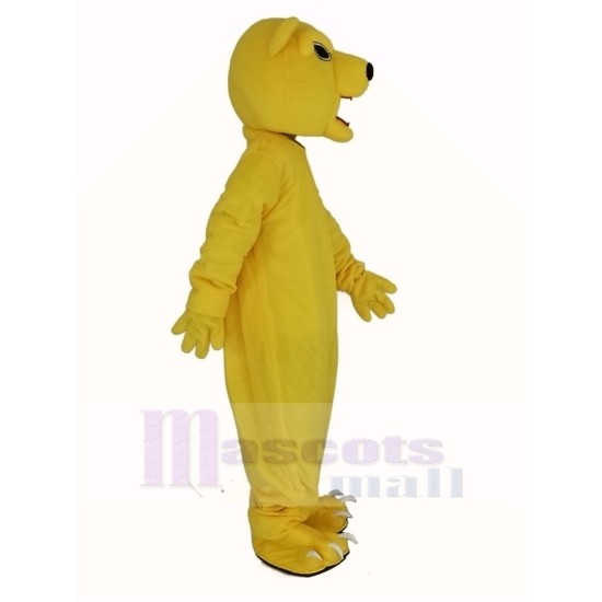 Power Fierce Yellow Bear Mascot Costume Animal