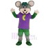 Chuck E. Käse Maus Maskottchen Kostüm mit lila T-Shirt