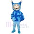 Happy Blue Elf Mascot Costume Cartoon