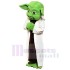 Green Elf Mascot Costume Cartoon in White Robe