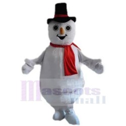 Adorable bonhomme de neige de Noël Costume de mascotte Dessin animé