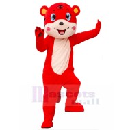 Red Fun Tiger Mascot Costume Cartoon