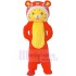 Red and Yellow Propitious Tiger Mascot Costume Cartoon