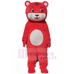 Adorable Bébé tigre rouge Costume de mascotte Dessin animé