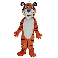 Orange Tony the Tiger Mascot Costume with Blue Nose Animal