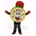 Délicieuse pizza Costume de mascotte avec chapeau rouge