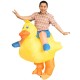 Pato amarillo con pestañas Llévame Seguir adelante Inflable Disfraz