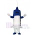 White-and-Blue Syringe for Hospital Clinic Mascot Costume