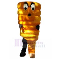 Angry Golden Whirlwind Mascot Costume Tornado