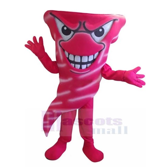 Ominous Pink Red Windstorm Mascot Costume Tornado