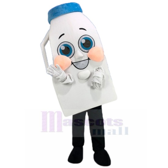 Shy Bottled Milk Mascot Costume Cartoon