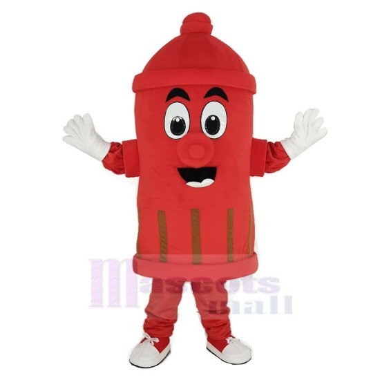 Red Public Utilities Fire Hydrant Mascot Costume