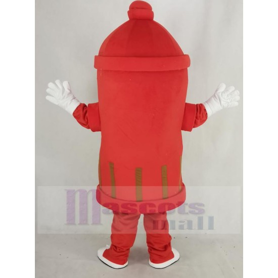 Red Public Utilities Fire Hydrant Mascot Costume